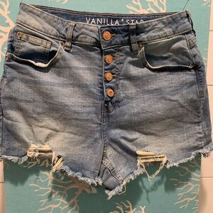 Vanilla Star, mom shorts.  Blue jeans shorts